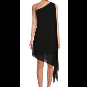 BADGLEY MISCHKA: Mack and James One-Shoulder Knee-Length Dress